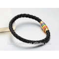 black sports skateboard Bracelet With 316L Stainless Steel Bracelet made by Lefeng jewelry manufacture